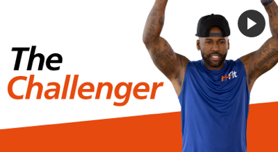 Video still of Dolvett Quince for H-Fit workout The Challenger.