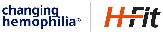 Changing Hemophilia® and H-Fit logos.