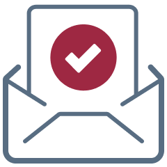 icon of an envelope with a check-marked note inside