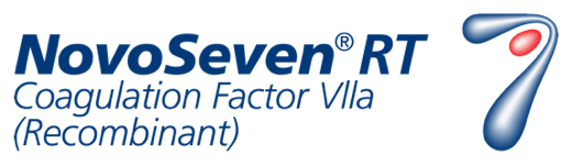 NovoSeven® RT Coagulation Factor VIIa (Recombinant) logo.